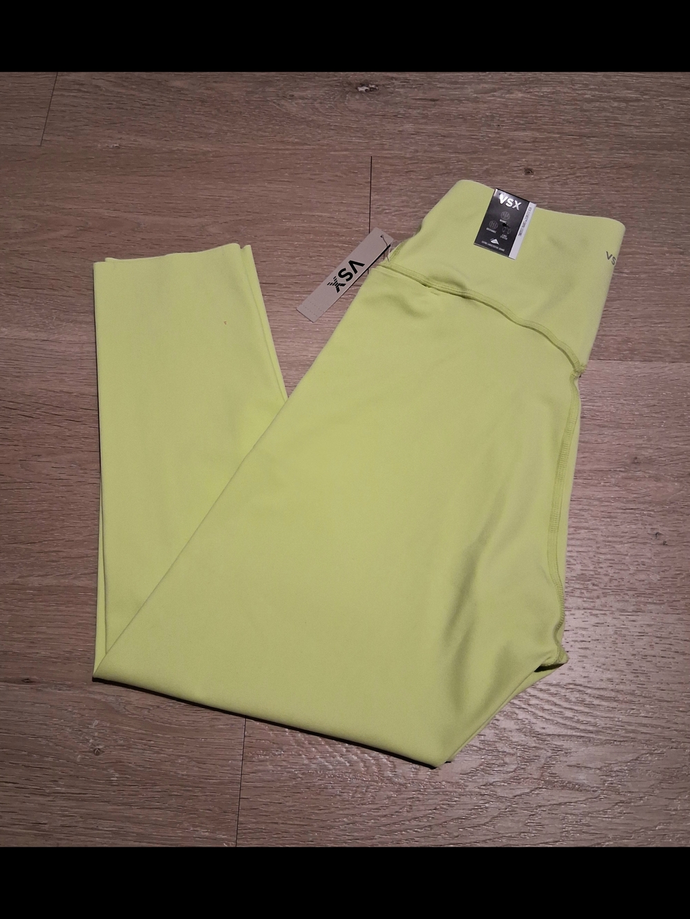 VSX High-Waist Neon Yellow Active Leggings - Picture 2 of 5